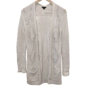 Theory Wool‎ Cardigan Sweater Coat Light Gray Size Small EUC